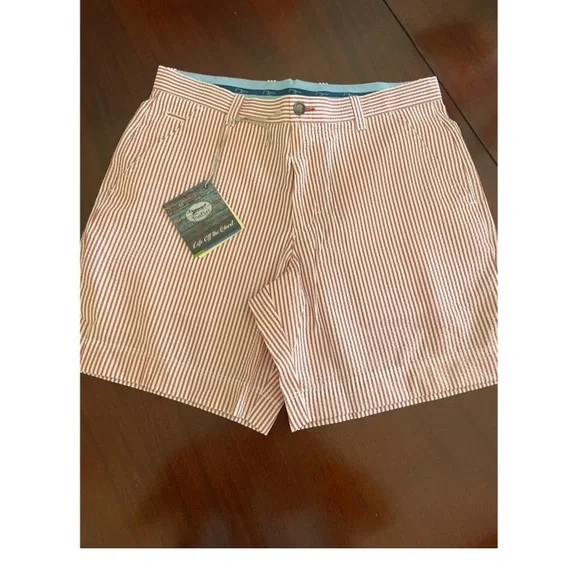 NWT! Red Seer Sucker Mens Shorts - Picture 3 of 8